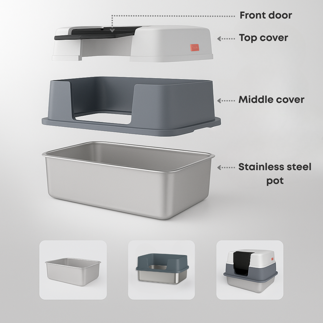 Stainless Steel Cat Litter Box